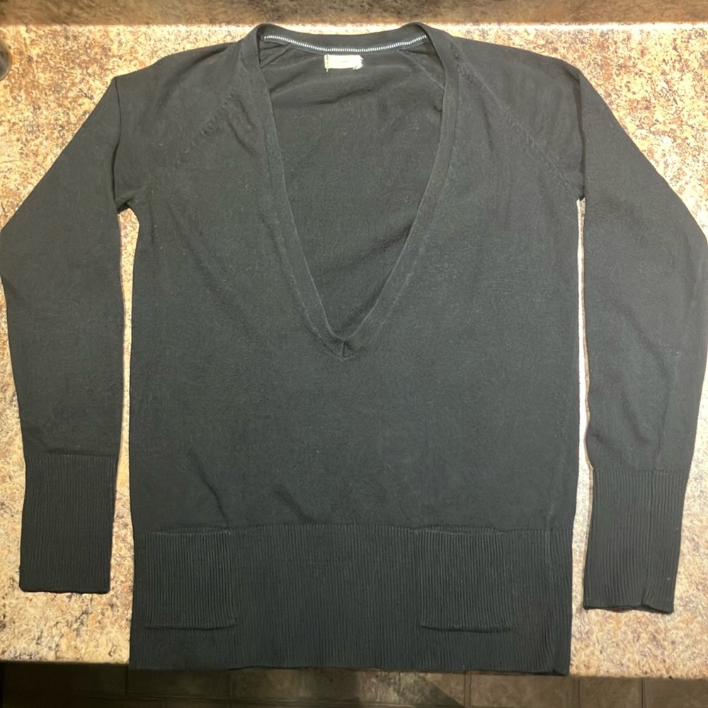 Black V-Neck Sweater